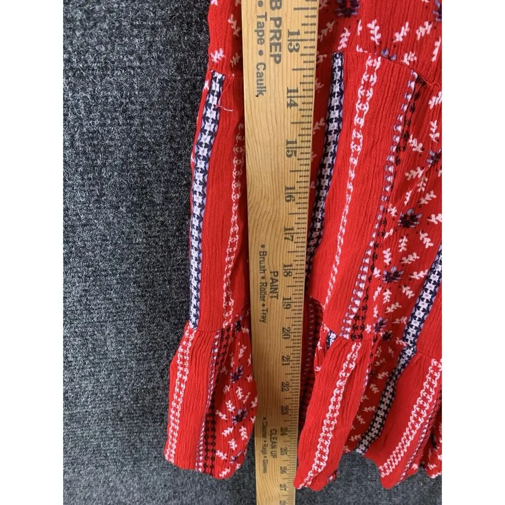 Style & Co. Top Shirt Blouse Sleeveless Boho Rayon Red Blue Size 2X